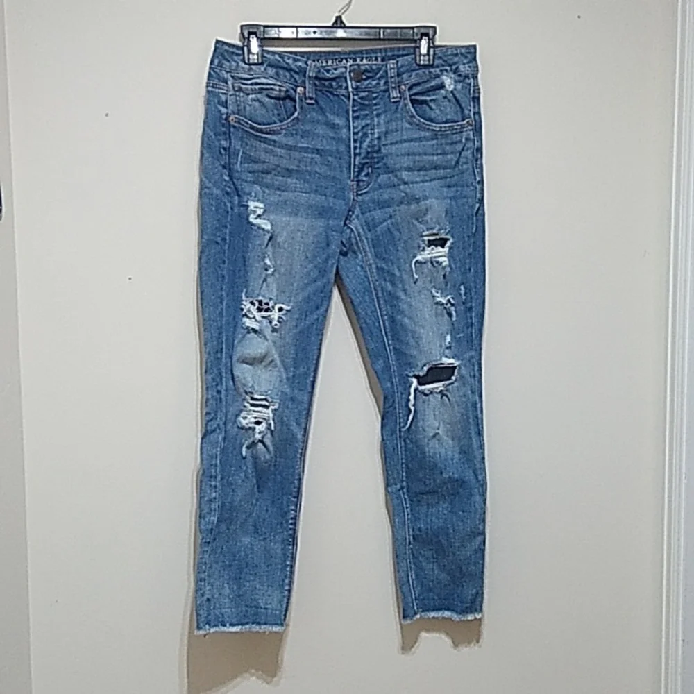 American Eagle Outfitters Tom Girl Distressed Jeans